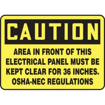 Accuform OSHA CAUTION SAFETY LABEL AREA IN MELC639XT MELC639XT